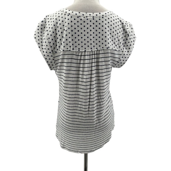 Daniel Rainn White and Black Polka Dot Blouse - Picture 3 of 5